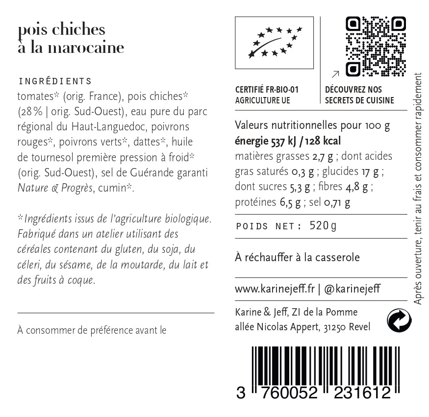 Pois chiches à la marocaine