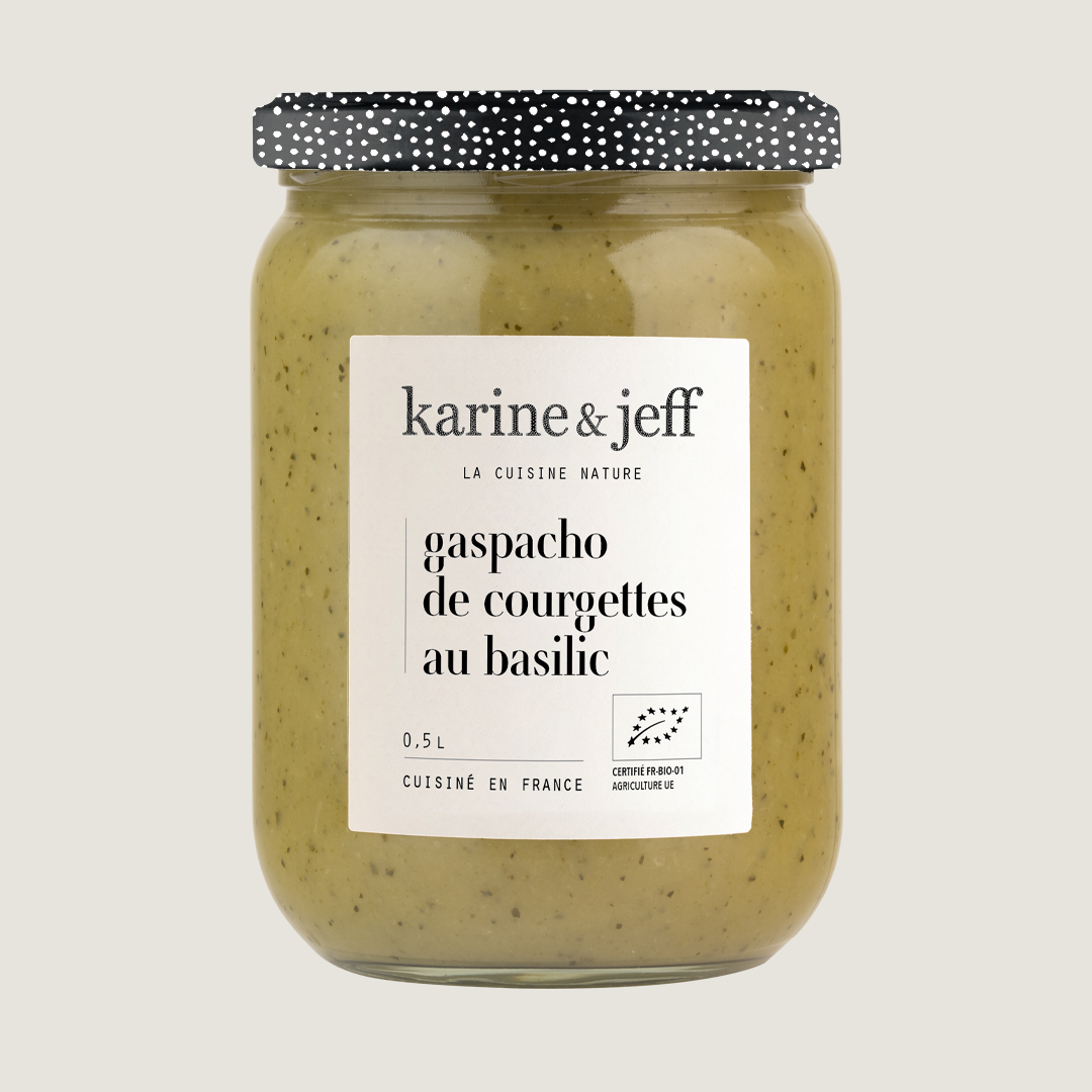 Gazpacho van courgette en basilicum