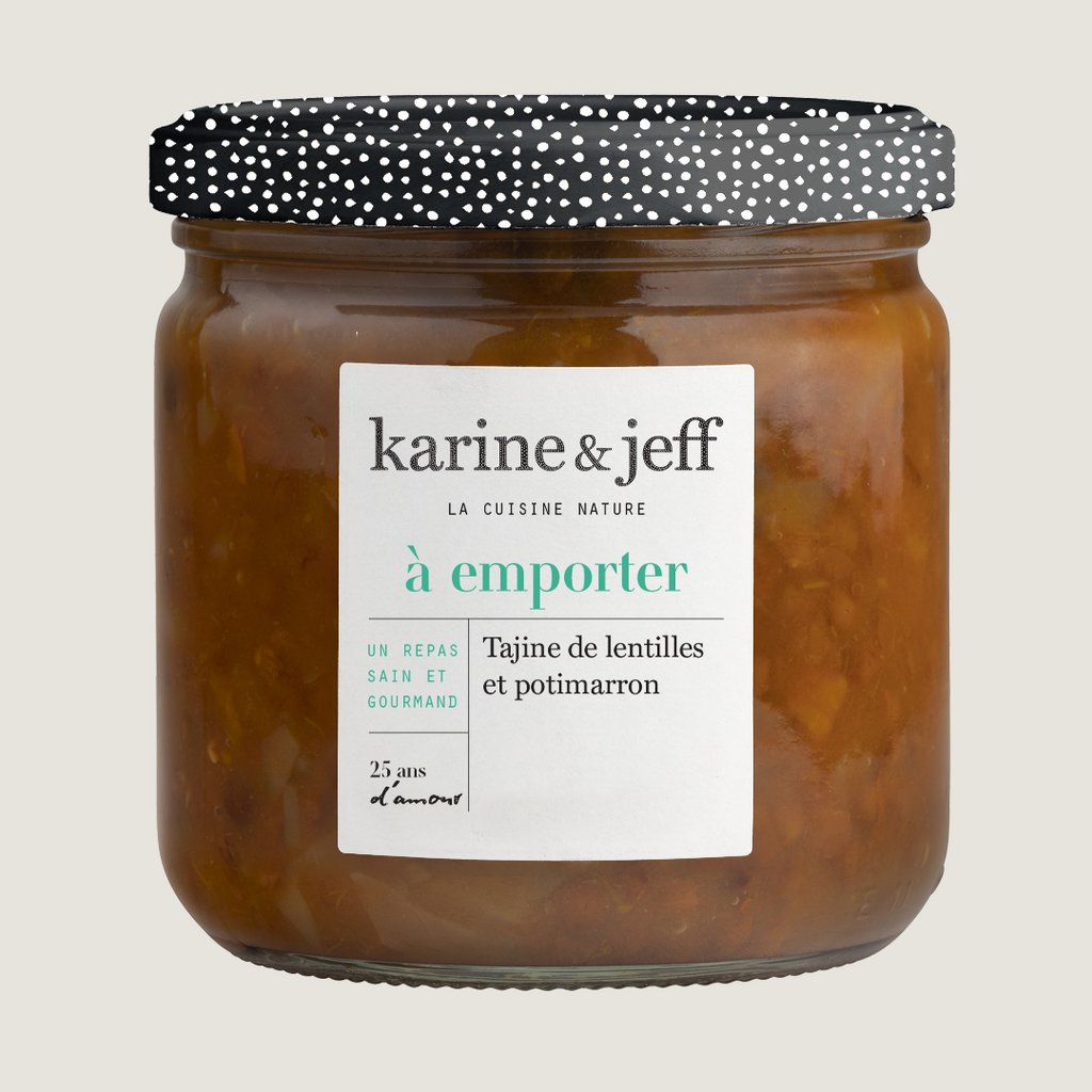 Tajine de lentilles et potimarron, recette bio Karine & Jeff