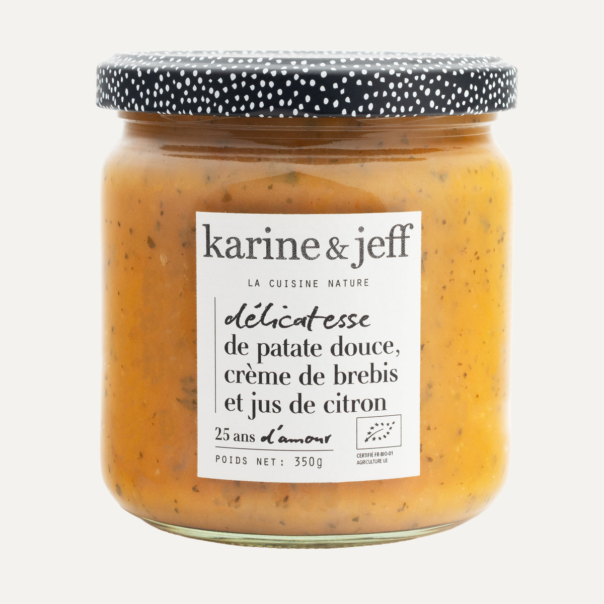 Délicatesse de patate douce, crème de brebis et jus de citron