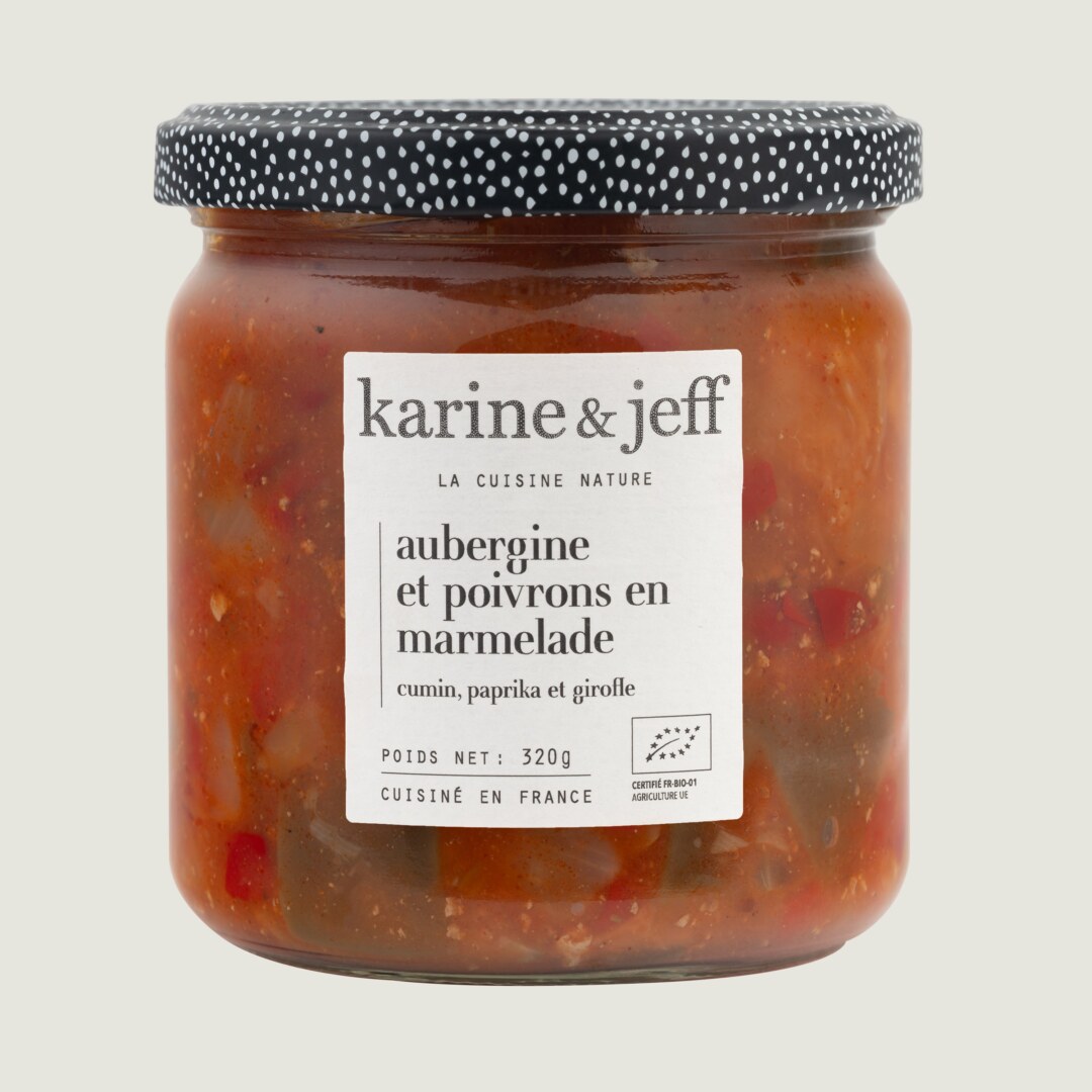 Aubergine et poivrons en marmelade - cumin, paprika et girofle