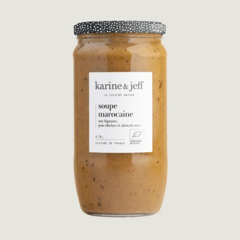 Soupe Marocaine - aux légumes, pois chiches et abricots secs